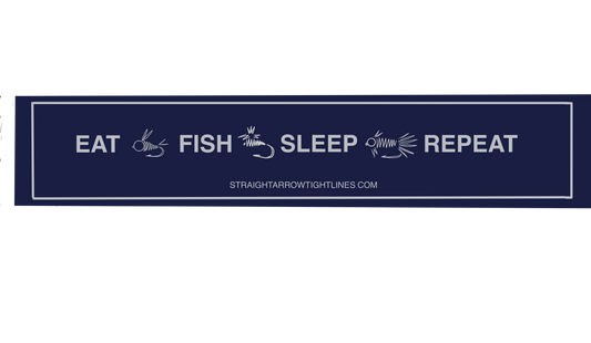 EAT FISH SLEEP REPEAT Sticker