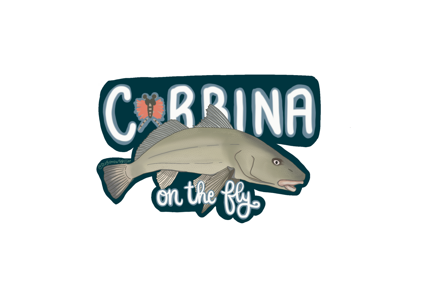 Corbina on the fly Stickers