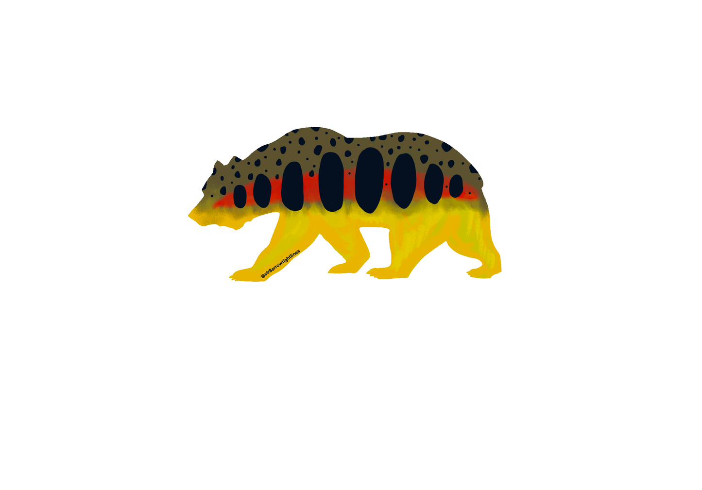 Bear Golden Trout Sticker